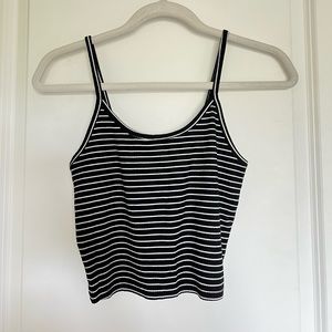 Black and white striped tank top